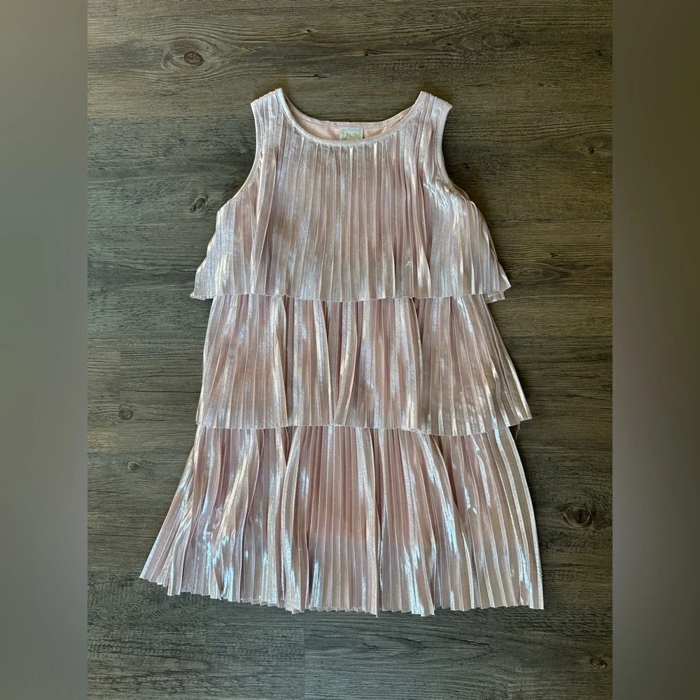 Jusbe. Shimmering Pink Tiered Dress